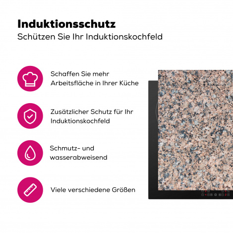 Herdabdeckplatte - Granit - Stein - Muster - Design - Braun - Grau-3