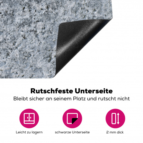 Herdabdeckplatte - Granit - Stein - Muster - Design - Grau-4