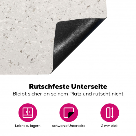 Herdabdeckplatte - Granit - Grau - Muster - Design - Weiß-4
