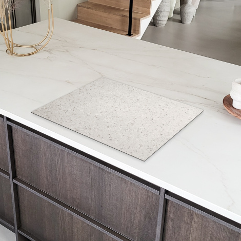Herdabdeckplatte - Granit - Grau - Muster - Design - Weiß-6