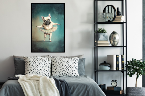 Poster met lijst - Hond - Tutu - Ballet - Abstract - Portret - Staand-thumbnail-4