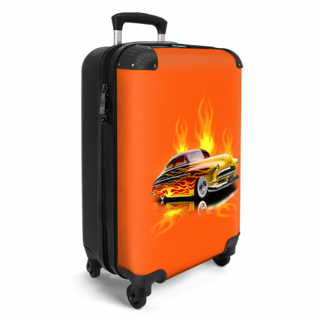Koffer - Hot flames oranje-2