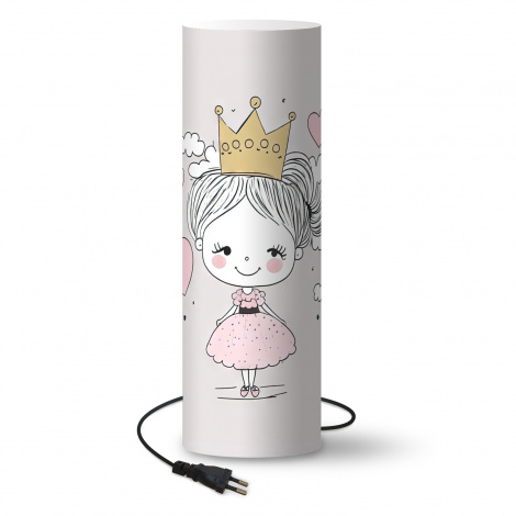 Kinderlamp - Prinses - Kroon - Roze - Meisjes - Pastel-1