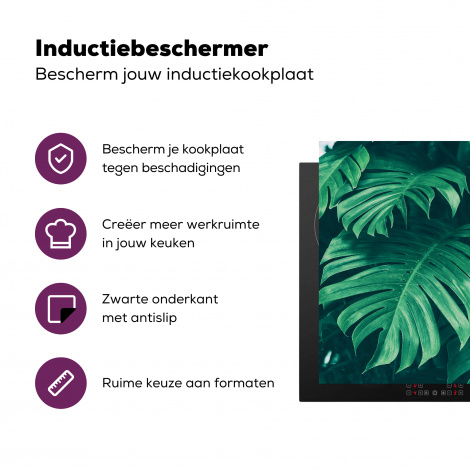 Inductiebeschermer - Monstera - Bladeren - Planten - Jungle - Natuur-3
