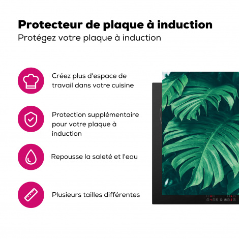 Protège-plaque à induction - Monstera - Feuilles - Plantes - Jungle - Nature-3