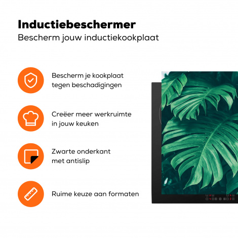 Inductiebeschermer - Monstera - Bladeren - Planten - Jungle - Natuur-3