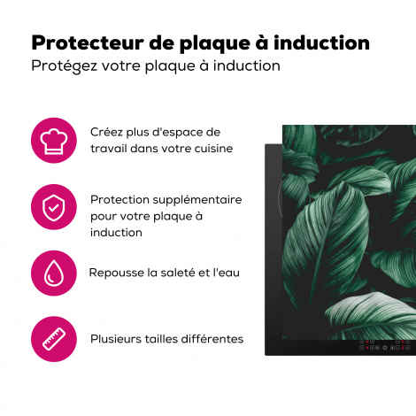 Protège-plaque à induction - Jungle - Feuilles - Tropical - Plantes - Nature-3
