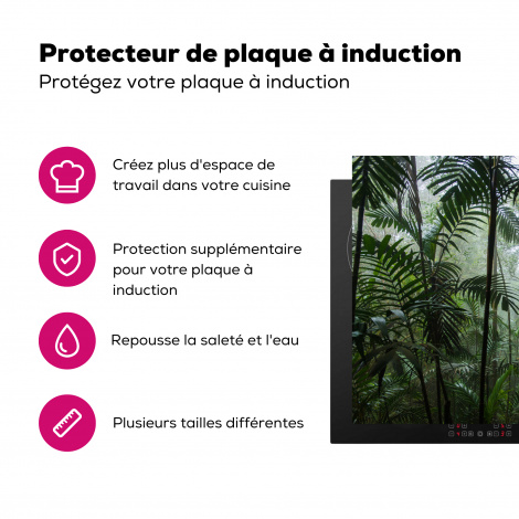 Protège-plaque à induction - Forêt pluviale - Tropicale - Jungle - Arbres - Plantes-3