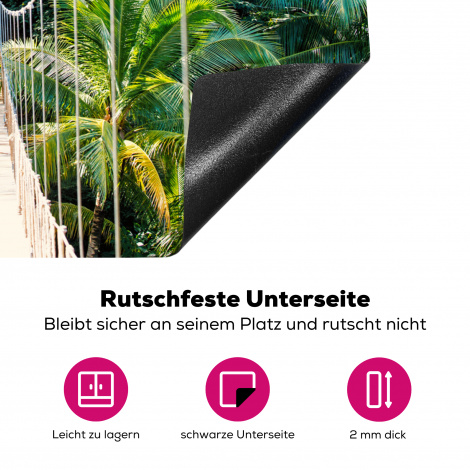 Herdabdeckplatte - Dschungel - Palme - Brücke - Natur - Pflanzen-4