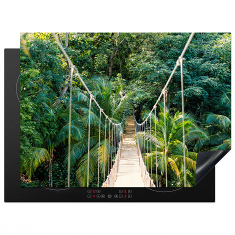 Herdabdeckplatte - Dschungel - Palme - Brücke - Natur - Pflanzen