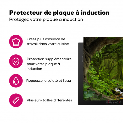 Protège-plaque à induction - Jungle - Vert - Nature - Tropical - Plantes-3