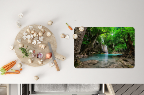 Tischset (6er Set) - Erawan Wasserfall im Dschungel Thailand Foto - 45x30 cm-thumbnail-4