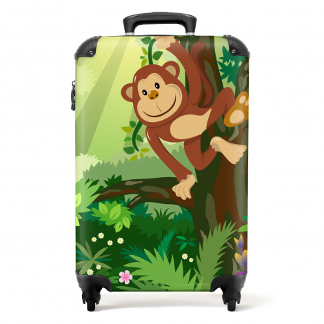 Koffer - Aap - Jungle - Jongens - Meisjes - Bloemen - Kids