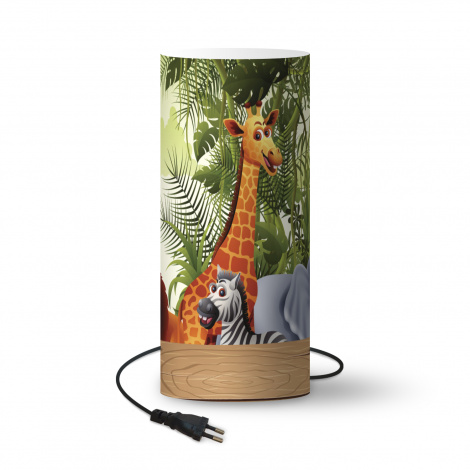 Kinderlamp - Jungle dieren - Natuur - Planken - Kinderen - Giraffe