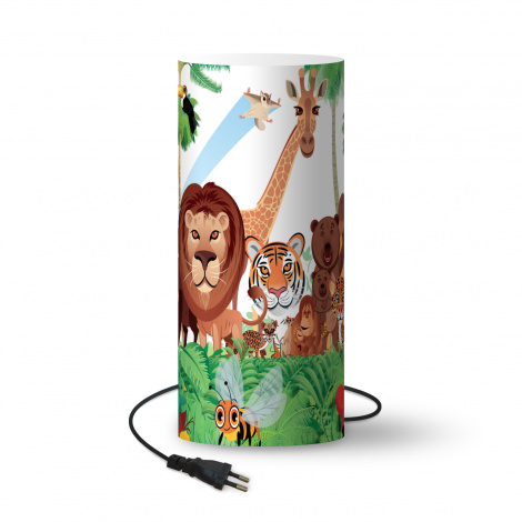 Kinderlamp - Wilde dieren - Jungle - Leeuw - Tijger - Meisjes - Kids - Jongens-1