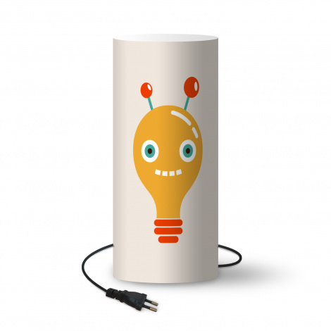 Kinderlamp - Robot - Gloeilamp - Gezicht - Antenne - Kinderen-1