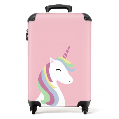 Koffer - Eenhoorn - Regenboog - Pastel - Roze - Meisjes