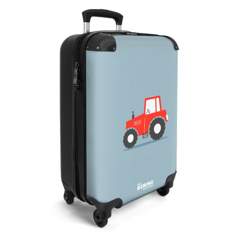 Koffer - Rode trekker blauwe achtergrond-2