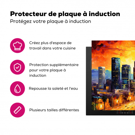 Protège-plaque à induction - Los Angeles - Ville mondiale - Art - Amérique-3