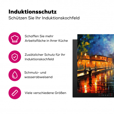 Herdabdeckplatte - Rom - Stadt - Kunst - Nacht-3