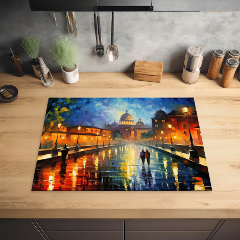 Herdabdeckplatte - Rom - Stadt - Kunst - Nacht-2
