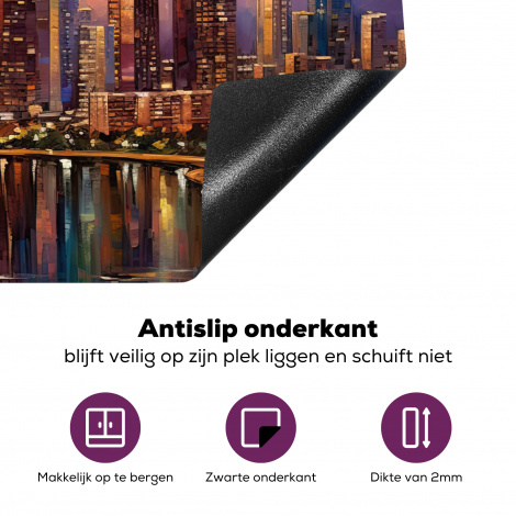 Inductiebeschermer - Wereldstad - Mumbai - Zonsondergang - Kunst-4