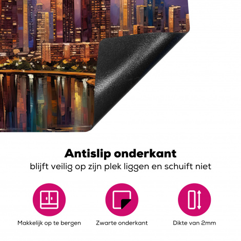 Inductiebeschermer - Wereldstad - Mumbai - Zonsondergang - Kunst-4