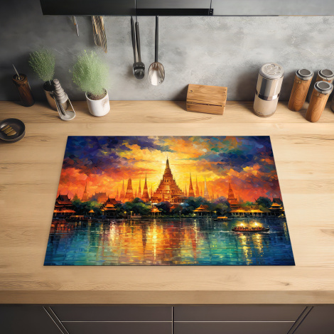 Herdabdeckplatte - Bangkok - Architektur - Sonnenuntergang-2