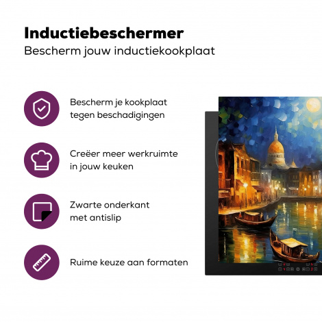 Inductiebeschermer - Bangkok - Gracht - Boot - Nacht-3
