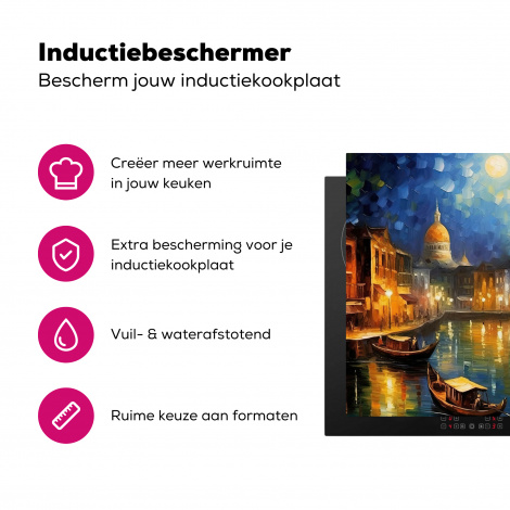 Inductiebeschermer - Bangkok - Gracht - Boot - Nacht-3