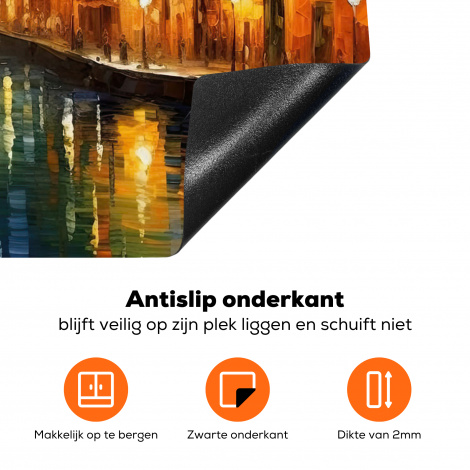 Inductiebeschermer - Bangkok - Gracht - Boot - Nacht-4