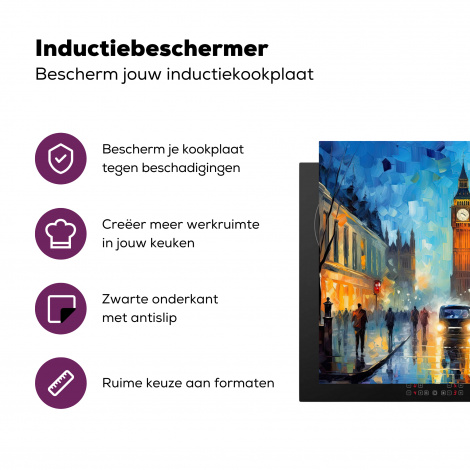 Inductiebeschermer - Londen - Big Ben - Klokkentoren - Stad - Kunst-3