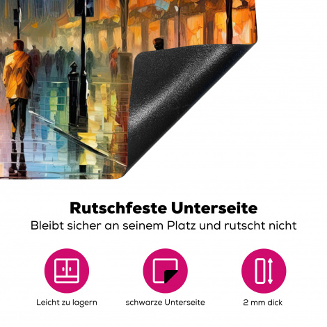 Herdabdeckplatte - London - Big Ben - Uhrenturm - Stadt - Kunst-4