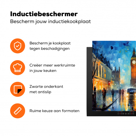 Inductiebeschermer - Londen - Big Ben - Klokkentoren - Stad - Kunst-3