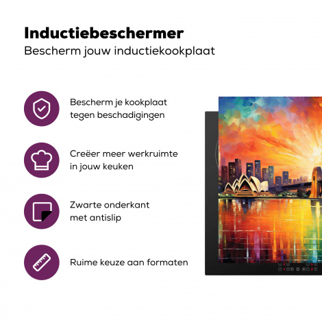 Inductiebeschermer - Sydney - Brug - Zonsondergang - Kunst-3