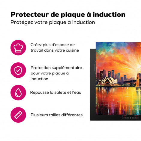 Protège-plaque à induction - Sydney - Bridge - Coucher de soleil - Art-3