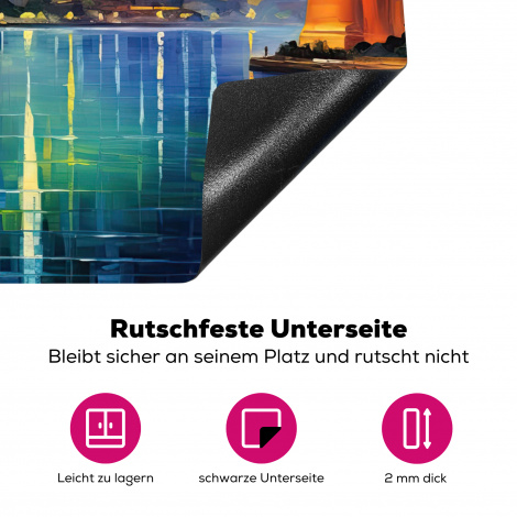 Herdabdeckplatte - Sydney - Brücke - Sonnenuntergang - Kunst-4
