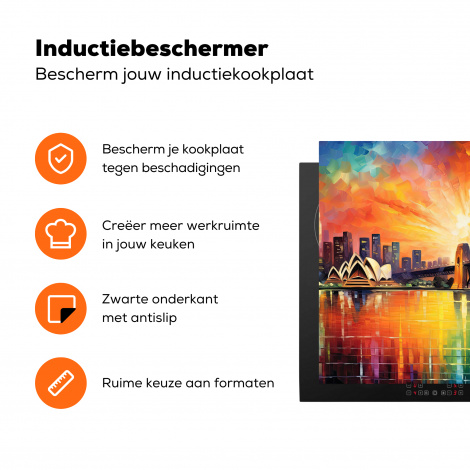 Inductiebeschermer - Sydney - Brug - Zonsondergang - Kunst-3