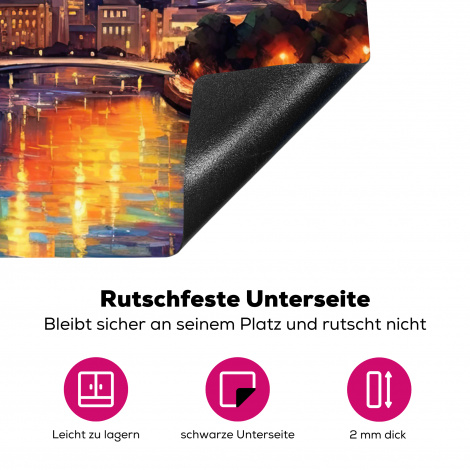 Herdabdeckplatte - Kapstadt - Sonnenuntergang - Stadt - Architektur - Kunst-4