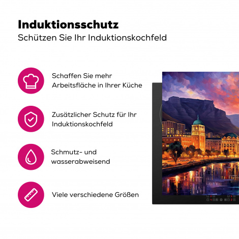 Herdabdeckplatte - Kapstadt - Sonnenuntergang - Stadt - Architektur - Kunst-3