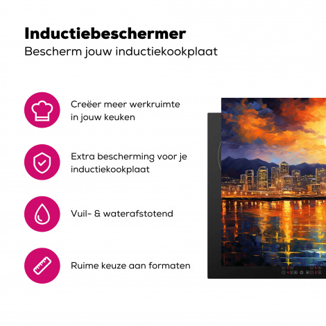 Inductiebeschermer - Wereldstad - Capetown - Zonsondergang - Architectuur - Kunst-3