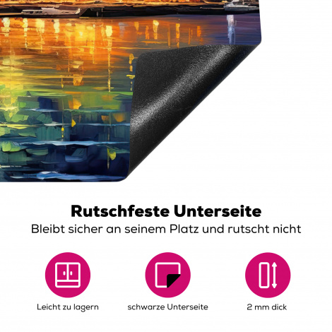 Herdabdeckplatte - Weltstadt - Kapstadt - Sonnenuntergang - Architektur - Kunst-4