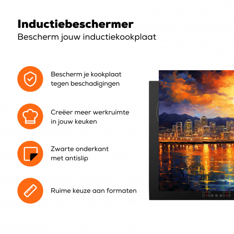 Inductiebeschermer - Wereldstad - Capetown - Zonsondergang - Architectuur - Kunst-3