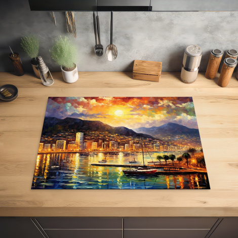 Herdabdeckplatte - Rio de Janeiro - Stadt - Sonnenuntergang - Architektur-2