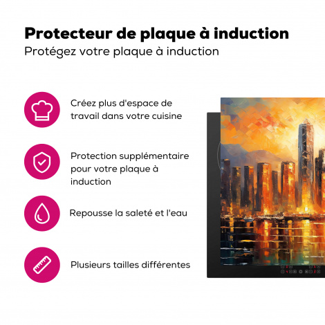 Protège-plaque à induction - Ville - Hong Kong - Coucher de soleil - Architecture-3