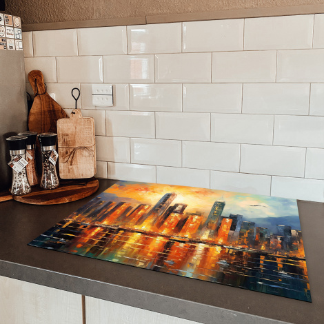 Herdabdeckplatte - Stadt - Hongkong - Sonnenuntergang - Architektur-5