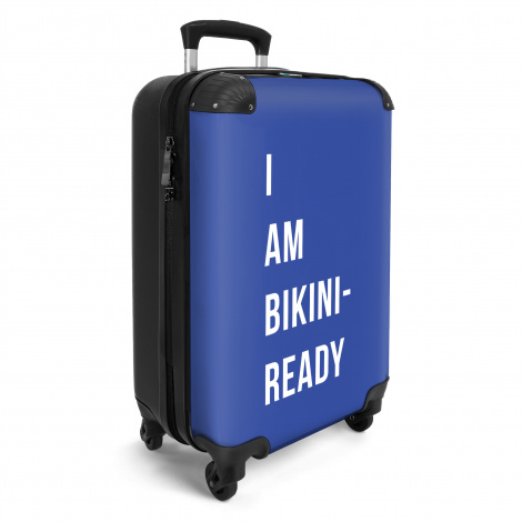 Koffer - Quote - I am bikini ready - Blauw-2