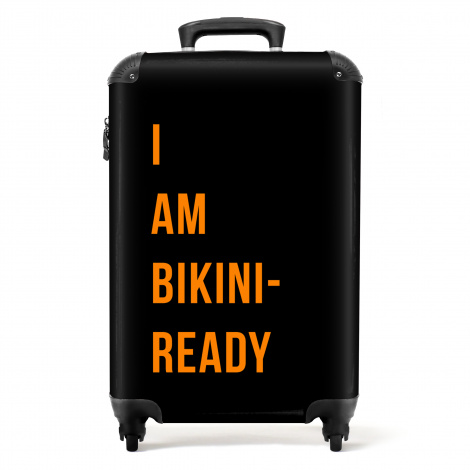 Koffer - I am bikini ready - Oranje - Zwart - Quote