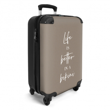 Koffer - Life is better in a bikini - Grijs - Quote-2
