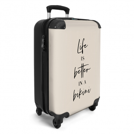 Koffer - Life is better in a bikini - Beige - Quote-2